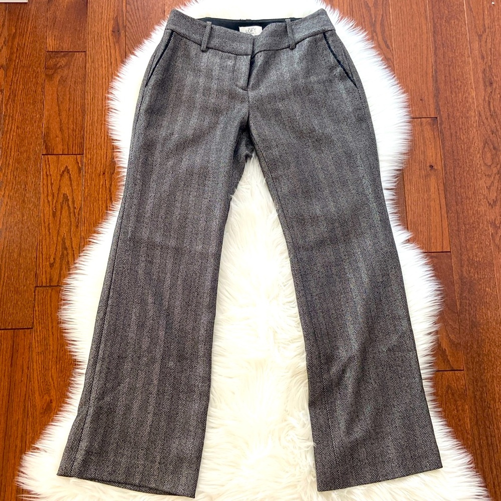 LOFT chevron Julie trousers size 2P